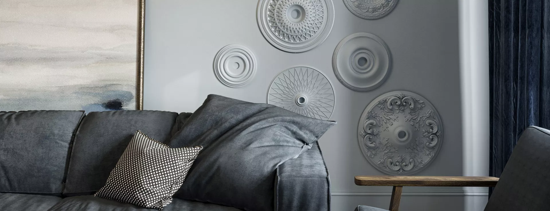 Гипсовые розетки